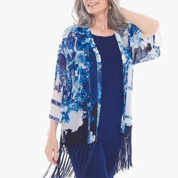 Chico’s TRAVELERS COLLECTION
Patchwork Fringe Duster - Picture 3 of 9